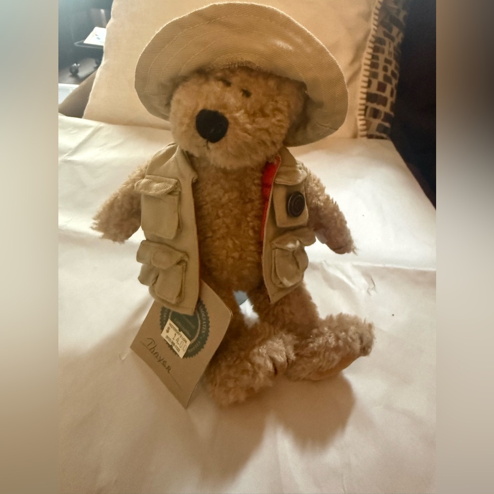 Vintage Boyd's Bears "Thayer Fisherman" 8" 1997 Retired Jointed Khaki Vest